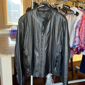 Marc New York Black Leather Jacket Coat - Like New